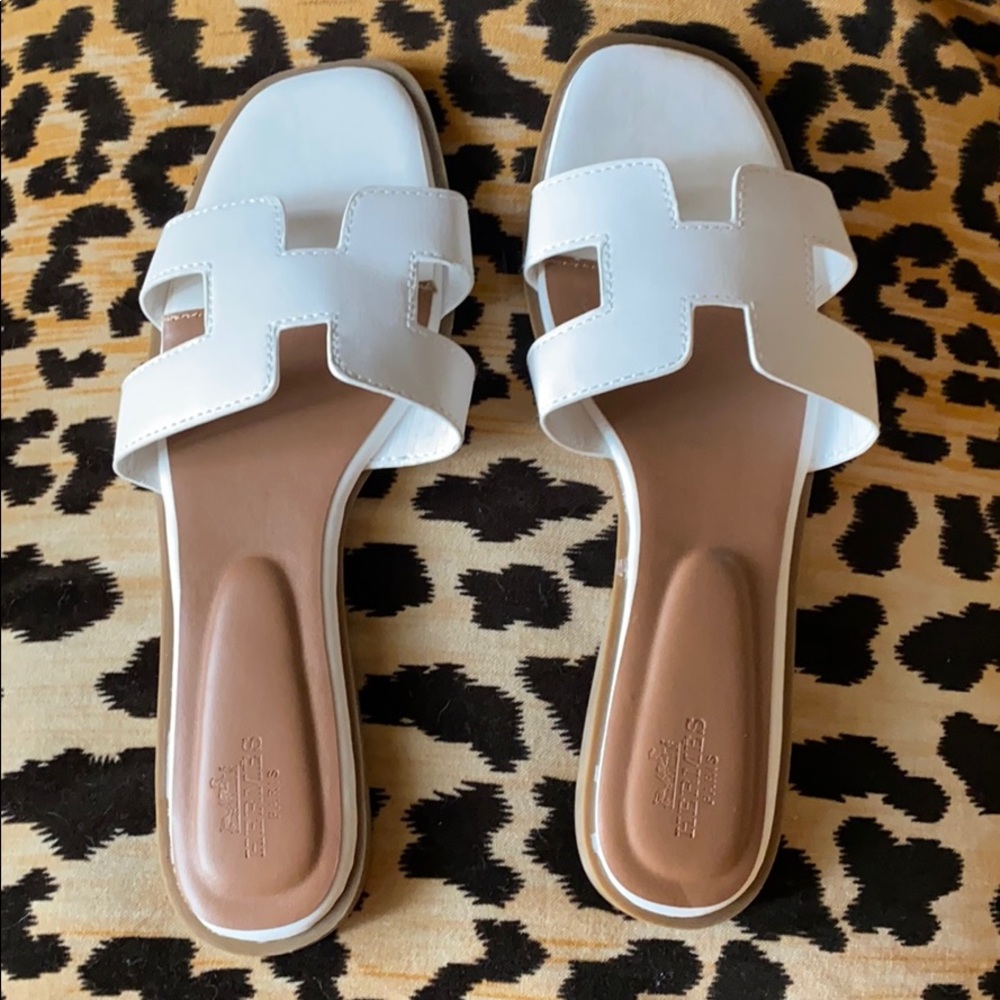 H Sandals in White - Brand New